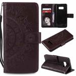 For Samsung Galaxy S10 5G Totem Flower Embossed Horizontal Flip TPU + PU Leather Case with Holder & Card Slots & Wallet(Brown)