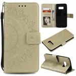 For Samsung Galaxy S10 5G Totem Flower Embossed Horizontal Flip TPU + PU Leather Case with Holder & Card Slots & Wallet(Gold)