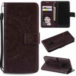 For Samsung Galaxy S9 Totem Flower Embossed Horizontal Flip TPU + PU Leather Case with Holder & Card Slots & Wallet(Brown)