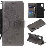 For Samsung Galaxy A32 4G Totem Flower Embossed Horizontal Flip TPU + PU Leather Case with Holder & Card Slots & Wallet(Grey)