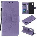 For Samsung Galaxy A32 4G Totem Flower Embossed Horizontal Flip TPU + PU Leather Case with Holder & Card Slots & Wallet(Purple)