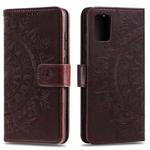 For Samsung Galaxy A51 Totem Flower Embossed Horizontal Flip TPU + PU Leather Case with Holder & Card Slots & Wallet(Brown)