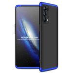 For OPPO Reno5 Pro 5G GKK Three Stage Splicing Full Coverage PC Case(Black Blue)