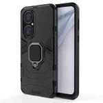 For Huawei P50 PC + TPU Shockproof Protective Case with Magnetic Ring Holder(Black)