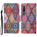 For Xiaomi Mi 10 Colored Drawing Pattern Horizontal Flip Leather Case with Holder & Card Slots & Wallet & Lanyard(Rhombus Totem)