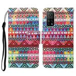 For Xiaomi Mi 10T Colored Drawing Pattern Horizontal Flip Leather Case with Holder & Card Slots & Wallet & Lanyard(Tribal Ethnic Style)