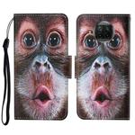 For Xiaomi Mi 10T Lite Colored Drawing Pattern Horizontal Flip Leather Case with Holder & Card Slots & Wallet & Lanyard(Orangutan)