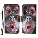 For Xiaomi Mi Note 10 Lite Colored Drawing Pattern Horizontal Flip Leather Case with Holder & Card Slots & Wallet & Lanyard(Orangutan)