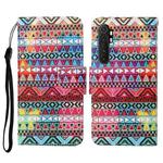For Xiaomi Mi Note 10 Lite Colored Drawing Pattern Horizontal Flip Leather Case with Holder & Card Slots & Wallet & Lanyard(Tribal Ethnic Style)