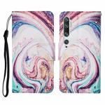 For Xiaomi Mi Note 10 / Note 10 Pro Colored Drawing Pattern Horizontal Flip Leather Case with Holder & Card Slots & Wallet & Lanyard(Whirlpool Marble)