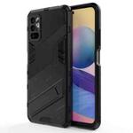 For Xiaomi Redmi Note 10 5G Punk Armor 2 in 1 PC + TPU Shockproof Case with Invisible Holder(Black)