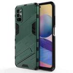 For Xiaomi Redmi Note 10 5G Punk Armor 2 in 1 PC + TPU Shockproof Case with Invisible Holder(Green)