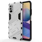 For Xiaomi Redmi Note 10 5G Punk Armor 2 in 1 PC + TPU Shockproof Case with Invisible Holder(White)