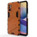 For Xiaomi Redmi Note 10 5G Punk Armor 2 in 1 PC + TPU Shockproof Case with Invisible Holder(Orange)