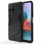 For Xiaomi Redmi Note 10 Pro Punk Armor 2 in 1 PC + TPU Shockproof Case with Invisible Holder(Black)
