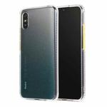 For Xiaomi Redmi 9A Gradient Shockproof TPU + Acrylic Case with Detachable Buttons(Green)