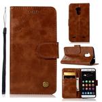 For ZTE V6 Plus / V7 Lite Retro Copper Button Crazy Horse Horizontal Flip PU Leather Case with Holder & Card Slots & Wallet & Lanyard(Brown)