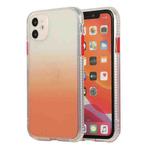 For iPhone 11 Pro Gradient Shockproof TPU + Acrylic Case with Detachable Buttons (Orange)