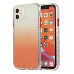 For iPhone 11 Pro Max Gradient Shockproof TPU + Acrylic Case with Detachable Buttons (Orange)