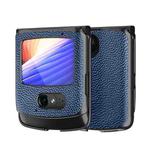 For Motorola Razr 2020 Leather Texture + PC Full Coverge Folding Case(Blue Litchi Texture)