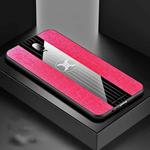 For OPPO R17 XINLI Stitching Cloth Textue Shockproof TPU Protective Case(Red)