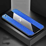For OPPO R9 XINLI Stitching Cloth Textue Shockproof TPU Protective Case(Blue)
