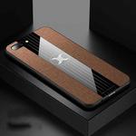 For OPPO R11 Plus XINLI Stitching Cloth Textue Shockproof TPU Protective Case(Brown)