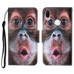 For Xiaomi Redmi Note 7 / 7 Pro Colored Drawing Pattern Horizontal Flip Leather Case with Holder & Card Slots & Wallet & Lanyard(Orangutan)