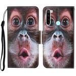 For Xiaomi Redmi Note 8 Colored Drawing Pattern Horizontal Flip Leather Case with Holder & Card Slots & Wallet & Lanyard(Orangutan)