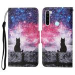 For Xiaomi Redmi Note 8 Colored Drawing Pattern Horizontal Flip Leather Case with Holder & Card Slots & Wallet & Lanyard(Starry Cat)