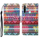 For Xiaomi Redmi Note 8 Colored Drawing Pattern Horizontal Flip Leather Case with Holder & Card Slots & Wallet & Lanyard(Tribal Ethnic Style)