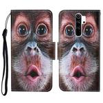 For Xiaomi Redmi Note 8 Pro Colored Drawing Pattern Horizontal Flip Leather Case with Holder & Card Slots & Wallet & Lanyard(Orangutan)