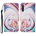 For Xiaomi Redmi Note 8T Colored Drawing Pattern Horizontal Flip Leather Case with Holder & Card Slots & Wallet & Lanyard(Whirlpool Marble)