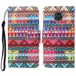 For Xiaomi Redmi Note 9 Pro Colored Drawing Pattern Horizontal Flip Leather Case with Holder & Card Slots & Wallet & Lanyard(Tribal Ethnic Style)