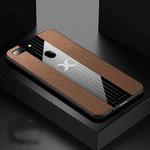 For OPPO  R11S Plus XINLI Stitching Cloth Textue Shockproof TPU Protective Case(Brown)