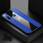 For OPPO Realme Q XINLI Stitching Cloth Textue Shockproof TPU Protective Case(Blue)