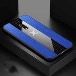 For OPPO Realme X / K3 XINLI Stitching Cloth Textue Shockproof TPU Protective Case(Blue)