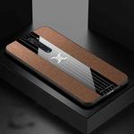 For OPPO RENO 2 XINLI Stitching Cloth Textue Shockproof TPU Protective Case(Brown)