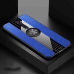 For OPPO RENO 2 XINLI Stitching Cloth Textue Shockproof TPU Protective Case(Blue)