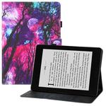 For Amazon Kindle Paperwhite (2019) Colored Drawing Horizontal Flip PU Leather Case with Holder & Card Slots & Wallet & Sleep / Wake-up Function(Branches)