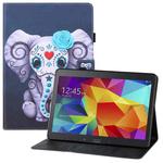 For Samsung Galaxy Tab 4 10.1 T530 Colored Drawing Horizontal Flip PU Leather Case with Holder & Card Slots & Wallet & Sleep / Wake-up Function(Mask Elephant)