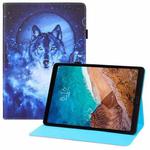 For Xiaomi Mi Pad 4 Plus Colored Drawing Horizontal Flip PU Leather Case with Holder & Card Slots & Wallet & Sleep / Wake-up Function(Moon Wolf)