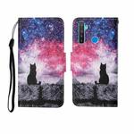 For OPPO Realme 5 Painted Pattern Horizontal Flip Leathe Case(Starry Cat)