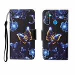 For OPPO Realme 5 Painted Pattern Horizontal Flip Leathe Case(Moon Butterfly)