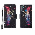 For OPPO Realme 5 Painted Pattern Horizontal Flip Leathe Case(Feather)