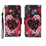 For OPPO Realme 5 Pro Painted Pattern Horizontal Flip Leathe Case(Red Heart)