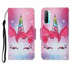 For OPPO Reno3 Painted Pattern Horizontal Flip Leathe Case(Unicorn)