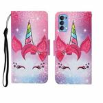 For OPPO Reno4 Painted Pattern Horizontal Flip Leathe Case(Unicorn)