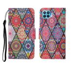 For OPPO Reno4 Lite Painted Pattern Horizontal Flip Leathe Case(Diamond)