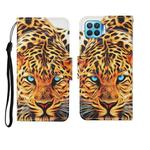 For OPPO F17 Pro Painted Pattern Horizontal Flip Leathe Case(Leopard)